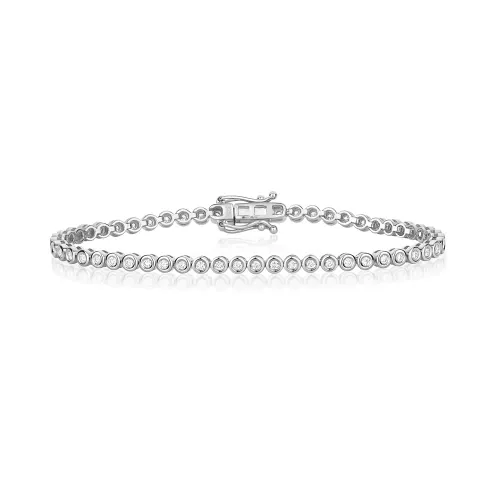 White Gold Tennis Bracelet 9CT W/GOLD 1.00CT